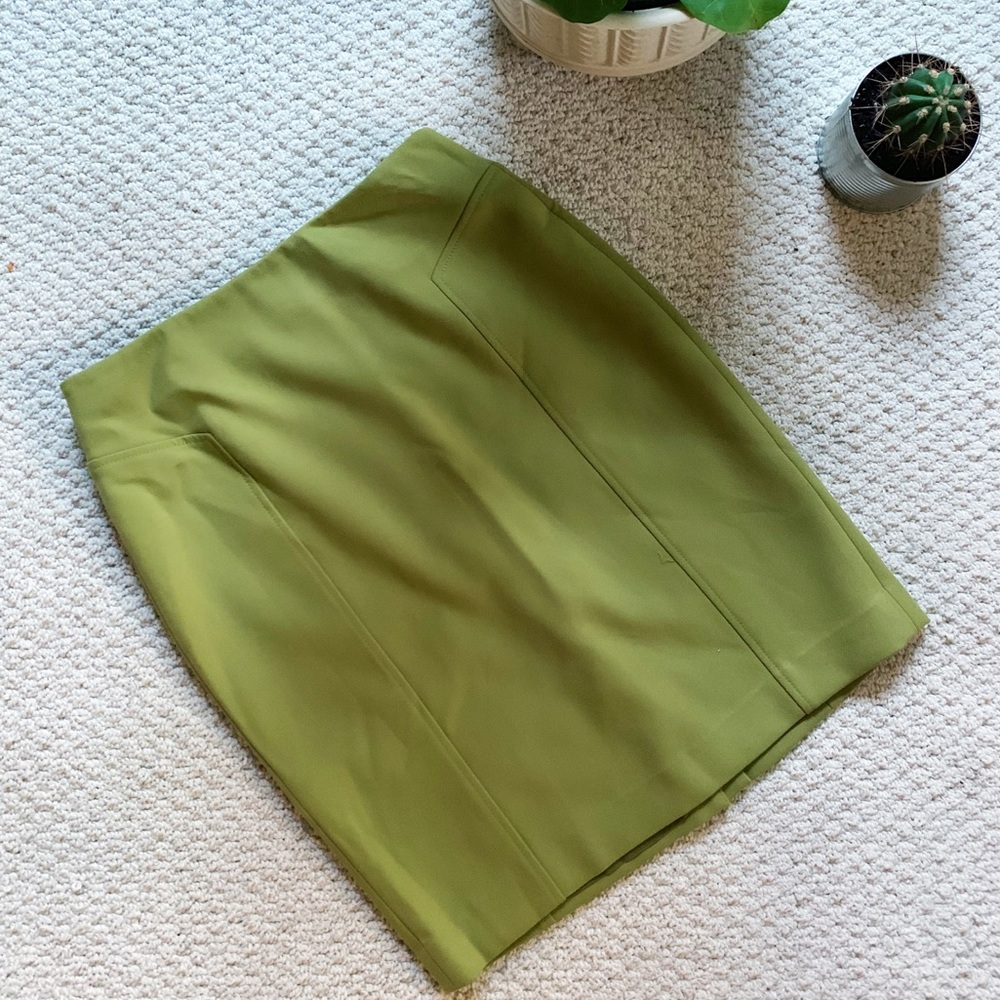 Olive green pencil skirt